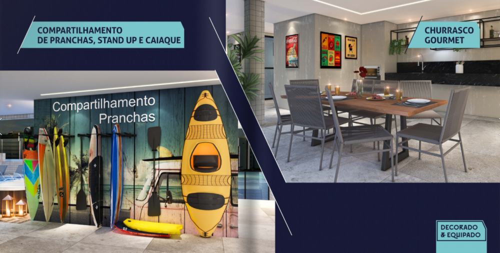 Compartilhamento de Pranchas e Churrasco Gourmet – Edifício Kairós